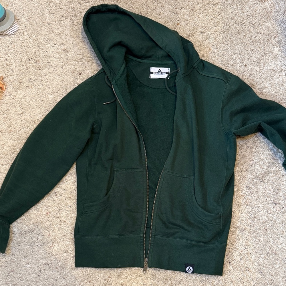 American Giant Dark Green Hooded Jacket
